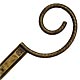 This bookmark was made in an unknown country by an unknown manufacturer. It is large and heavy and made of solid brass. It is more of a letter opener then a bookmark but it does have two blades. The top is a curled brass cord with an intricate design. Date is unknown.