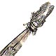  This bookmark was made in France between 1900 and 1910. It is made of some kind of white metal (possibly low grade silver). It has a cicada fly figural on top and a shield for Cannes on the top blade. The back is inscribed Cannes.  