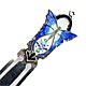 This bookmark was made in the US by an unknown manufacturer. It is marked sterling H-RCo on the back. The top is a blue enamel butterfly figural. The date is 1900 - 1910.  