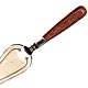  This bookmark was made in the US or Scotland. It is a masonic piece in the shape of a trowel with a goldstone handle. The date is sometime in the 1950s when goldstone was very popular.    
