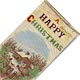 This bookmark was made in Coventry, England by Thomas Stevens. It is known as a Stevengraph and is made of woven silk on a Jacquard loom. This one is "A Happy Christmas" and has a poem and a winter scene.