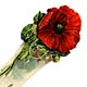  This bookmark was made in the US for The Jewelry Shop in New York. It is a celluloid advertising bookmark with a red flower on top. The back is a list of every month and the birth stone and a word for the month. The date is 1900 - 1910.