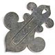 This bookmark was made in the US by Seth Ek in 1889. It is marked Sterling and the letter E. It is a figural fleur de lis. It is inscribed Easter 1889 and Emily from Katie.
