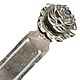 This bookmark was made in Denmark between 1920 - 1930. It is marked 830 and HGr. The top is a figural flower of a rose.