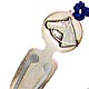 This bookmark was made in the US by J.T. Inman & Co. It is marked Inman Sterling and was made circa 1970 - 1980. It has a horse head on the top with a blue tassel.