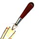 This bookmark was made in an unknown country by an unknown manufacturer. It is marked only 925 at the base of the handle. It is in the shape of a trowel with a carnelian handle. The date is 1998. 