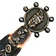 This bookmark was made in France between 1940 - 1960. It is silver plate and has a hallmark on the back which says Toujours Fidele and HQ in the middle. It has a womans head on the and flowers on the top blade.