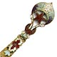 This bookmark was made in France for the 1904 St. Louis World's Fair. It is made of brass and has Masonic designs in enamel on the top and on the top blade. It is inscribed St. Louis 1904.  