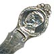 This bookmark was made in Sweden. It is marked 830S and two Swedish hallmarks. The top is the head of King Gustav. The date is 1920 - 1930.