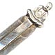 This bookmark was made in the US by an unknown manufacturer. It is marked only sterling on the back. The top is a detailed figural of Budda. The date is 1900 - 1910.  