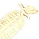 This bookmark was made in the US by an unknown manufacturer. It is unmarked and is made of carved ivory. It is a figural of leaves. The date is 1900 - 1910.  