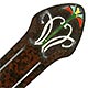 This bookmark was made in the US by the Heintz Art Metal Shop. It is unmarked. The top is enamel paint over sterling. The bookmark is bronze with a florentine brown finish. The date is 1910 - 1920.
