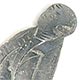 This bookmark was made in the US by J. F. Fradley & Co., a small New York silver manufacturer in business from 1870 - 1936. It is in the shape of a man, Samuel Pickwick, from the book The Pickwick Papers by Charles Dickens. It is marked Sterling, the cross hallmark, 1863 and 1. Also inscribed on the back is "Pickwick". Date is 1890 - 1936.