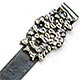 This bookmark was made in the US by an unknown manufacturer. It is marked only sterling. The top blade is a bouquet of forget-me-nots. The date is 1900 - 1910.