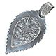  This bookmark was made in the US by D.S. Spaulding of Mansfield, Massachusetts. It is marked sterling with the makers hallmark on the back. It is a beautiful piece in the shape of a leaf. The top has a feather folded over. The top blade has a flower design. The date is 1900 - 1910.   