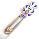  This bookmark was made in Europe, possibly Spain. It is marked 800 on the back, indicating the purity of the silver. 925 is sterling. The bookmark was once finished in a gold wash which has since worn off. The top has a 4 color enamel Egyptian motif design. The date is 1900 - 1920.   