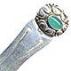  This bookmark was probably made in Denmark. It is marked 830S and has Swedish import marks. The top has a green agate stone.  The date is 1930 - 1940. 