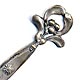  This bookmark was made in France. It has an art nouveau design at the top and is made of silver plated brass. The date is 1900 - 1910.  