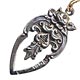  This bookmark was made in the US by an unknown manufacturer. It is marked sterling on the edge of the outer blade. It is a very small bookmark with an art nouveau design and a small tassel on top. The date is 1880 - 1900. 